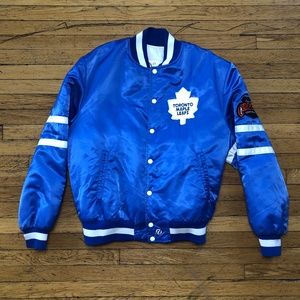 Vintage 90s Toronto Maple Leafs Satin Bomber